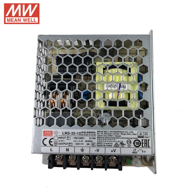 Оригинал MEAN WELL LRS-35-12 импульсный источник питания 110 V/220 V AC до 12V DC 3A 36W Meanwell блок |