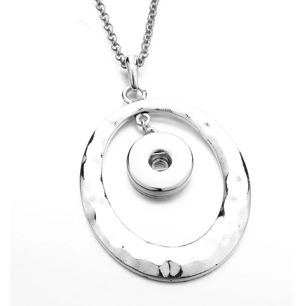 Ожерелье женское металлическое с серебряным покрытием ожерелье кнопкой пробы