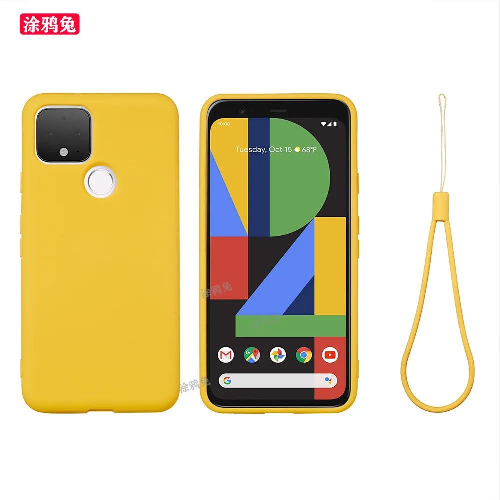 Liquid Silicone Case For Google Pixel 4a Soft Gel Rubber Protective Cover Pixel4a 5G | Мобильные телефоны и аксессуары