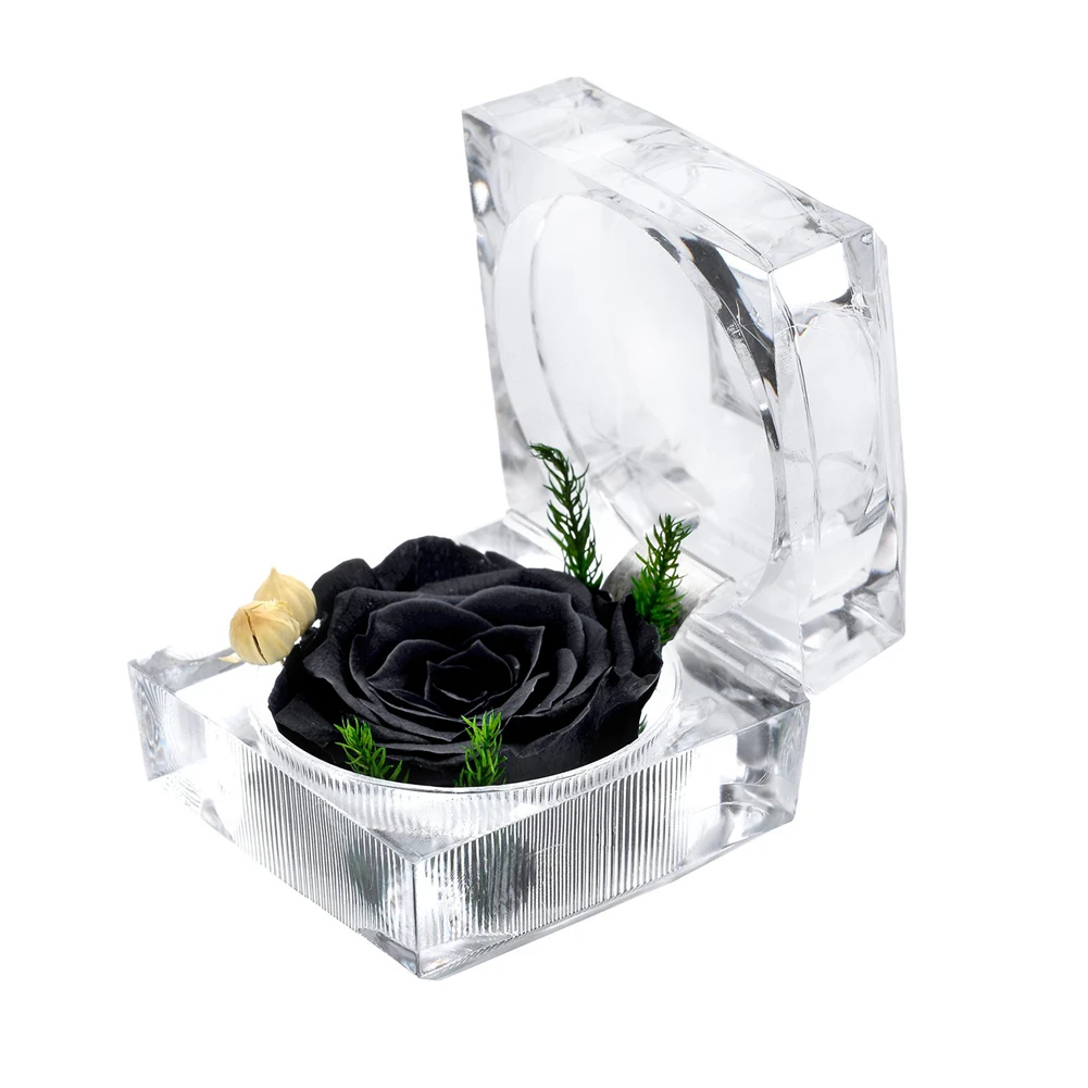 

Storage Wedding Valentine's Day Crystal Ring Box Souvenir Display Festival Romantic Birthday Engagement Preserved Fresh Flower