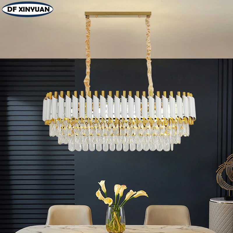 

Скандинавская современная роскошная хрустальная люстра люстра потолочная, украшение для гостиной светильник подвесной , Светодиодная пот...