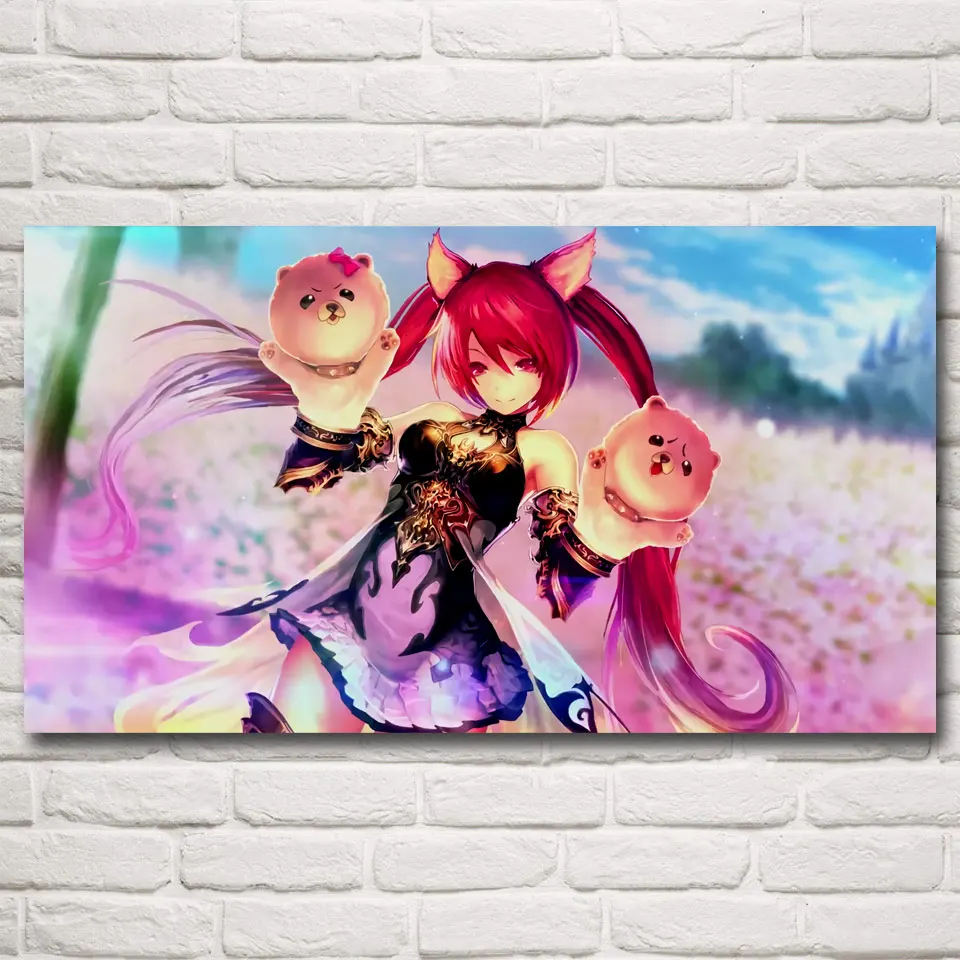 Shingeki No Bahamut Fenrir Аниме игра постеры и принты гостиная настенная живопись шелковая