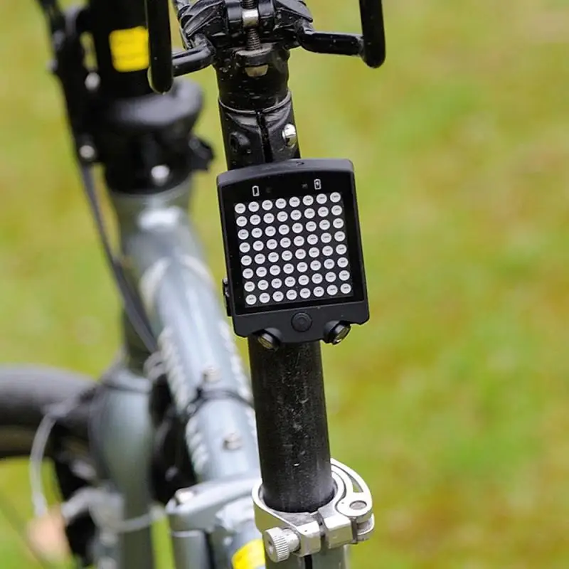 Wireless Remote 64 LED Laser Bicycle Rear Tail Light USB Rechargeable Bike Cycling Safety Warning Turn Signals 8 | Спорт и