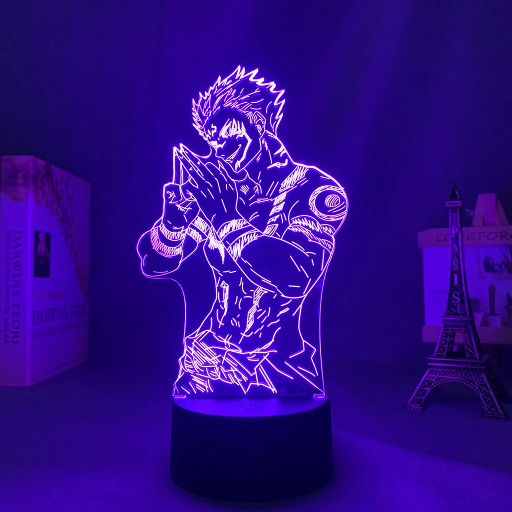 

Anime Jujutsu Kaisen Ryomen Sukuna Led Lamp for Child Bedroom Decoration Light Friend Birthday Gift Manga JJK Led Light