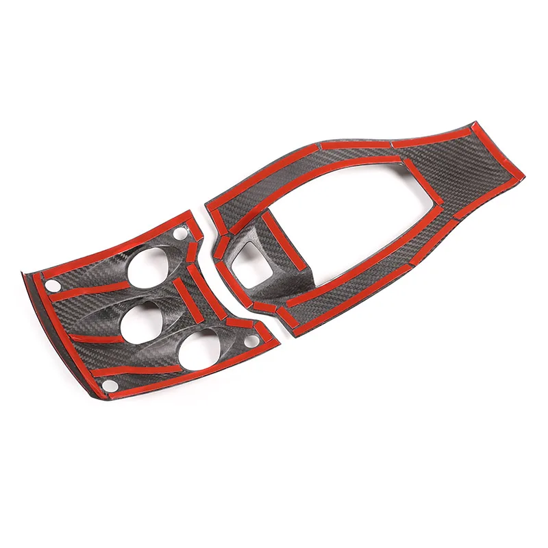 

For Ferrari 458 2011-2016 Real Carbon Fiber Car Gear Shift Button Cover Decoration Sticker Car Accessories Fit LHD & RHD