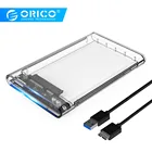 Корпус для жесткого диска ORICO 2139U3, 2,5 дюйма, Sata на USB 3,0, прозрачный, 1 ТБ, 2 ТБ SSD