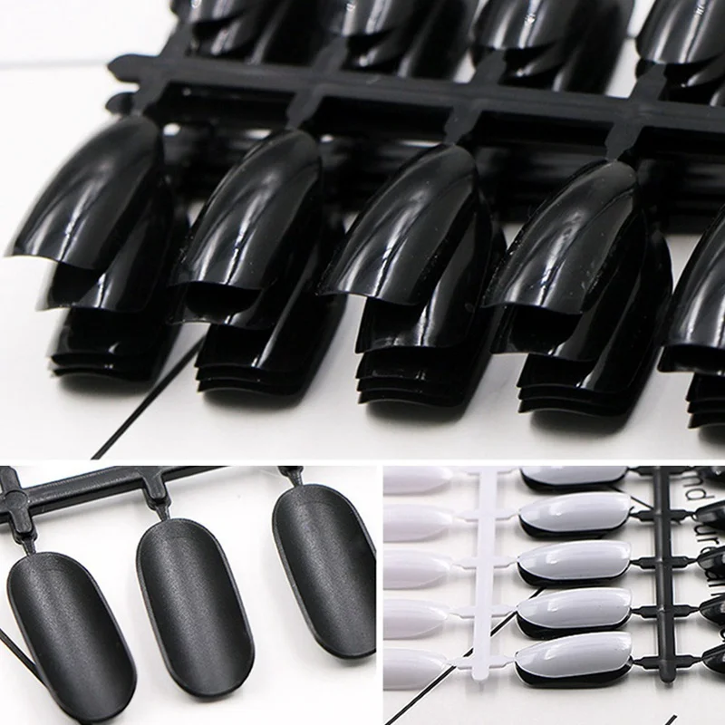 60pcs/120pcs Oval False Nail Tips Polish Gel Color Display Show Shelf Card DIY Practice Chart Palette |