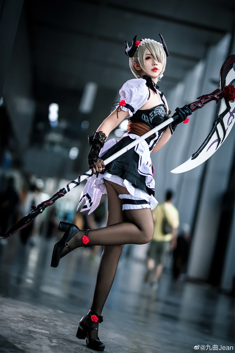 {Сток} Honkai Impact 3 Rita Rossweisse маскарадный костюм Валькирия Черная роза платье горничной для женщин
