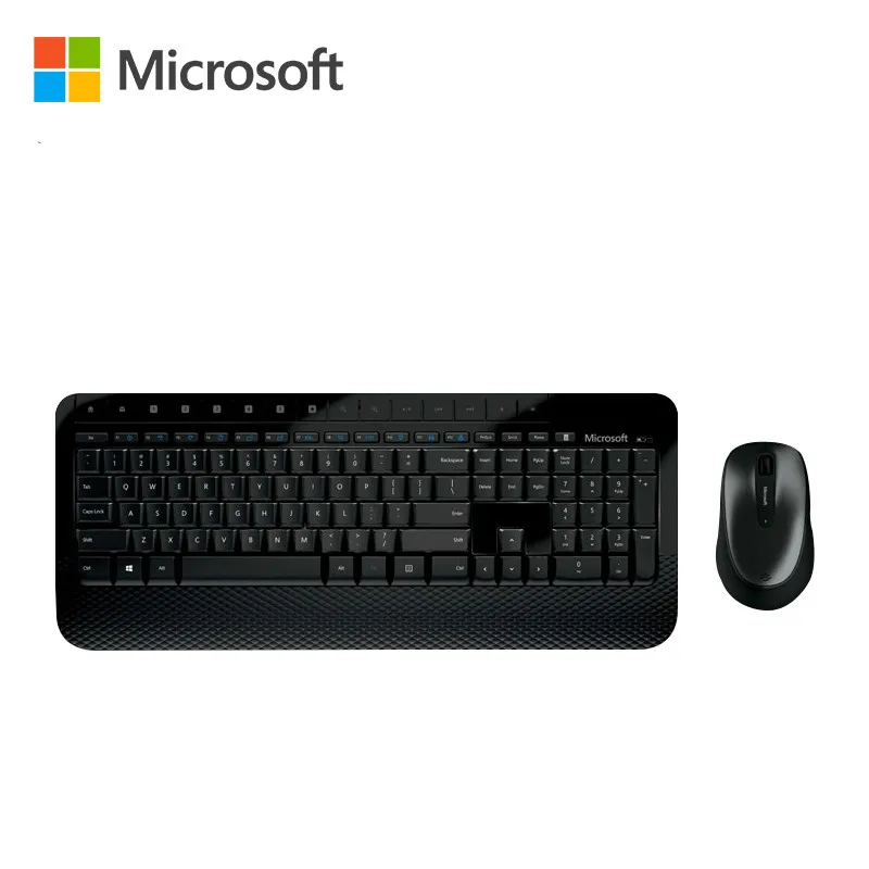 Microsoft 2000 Беспроводная Удобная синяя дорожка клавиатура мышь настольная комбо офисная Бытовая