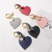 1pc leather car keychains love heart keyring cute charms key chain bag accessories party gifts