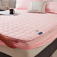 plush sheet pillow case bed sheet mattress topper bedding quilted mattress cover thicken warm queen bed single queen king soft