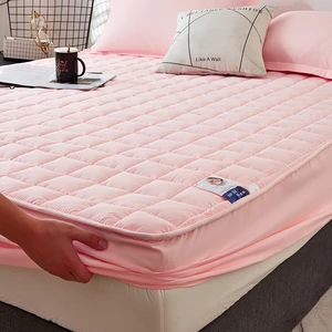 Plush Sheet Pillow Case Bed Sheet Mattress Topper Bedding Quilted Mattress Cover Thicken Warm Queen Bed Single Queen King Soft
