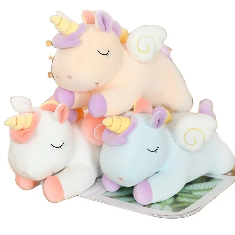 

20-100cm Mythical Unicorn Plush Toys Soft Stuffed Cartoon Animal Horse Baby Pillows Pegasus Dolls Gifts for Children Kids