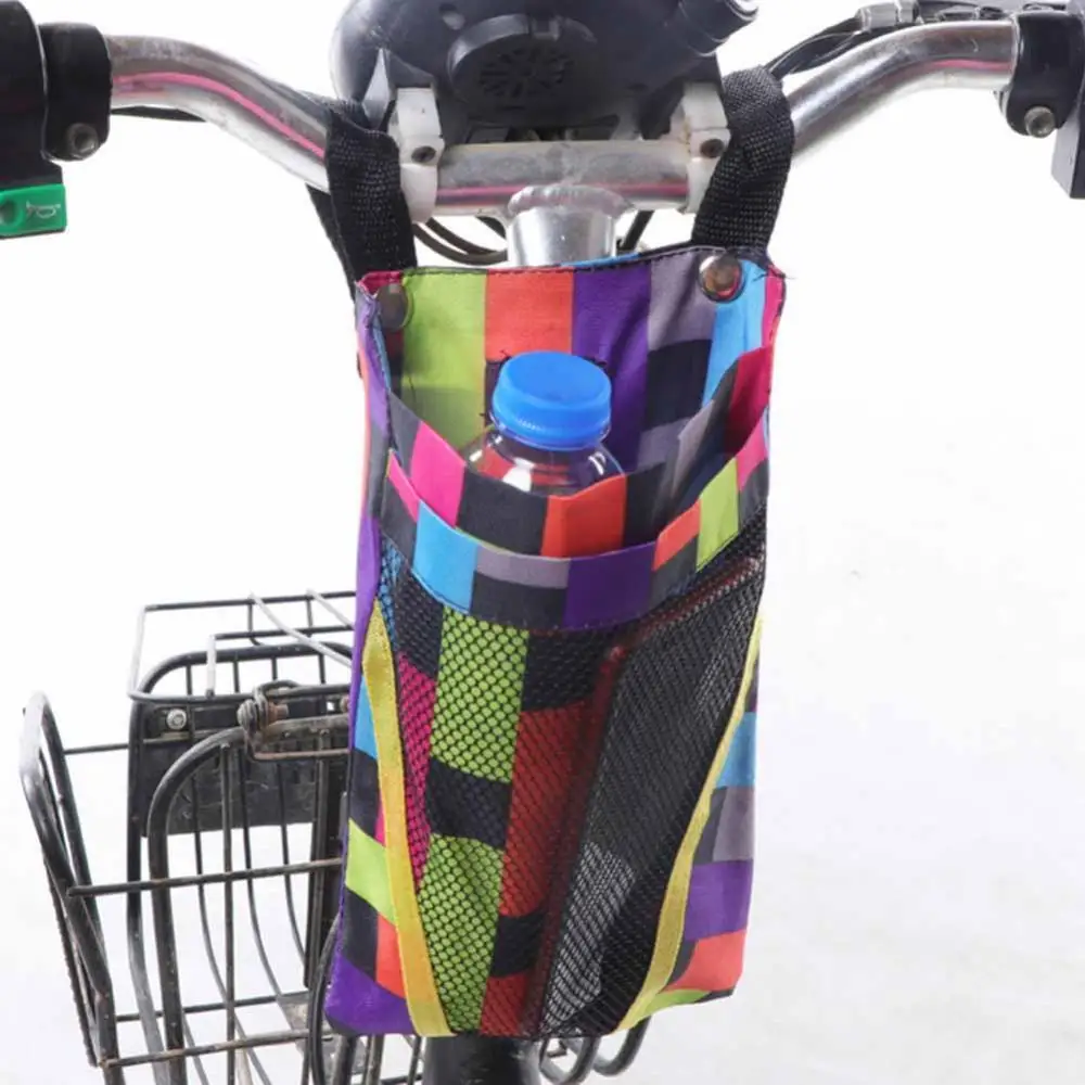 80%HOT Bicycle Motorcycle Front Mobile Phone Water Bottle Storage Bag Hanging Basket