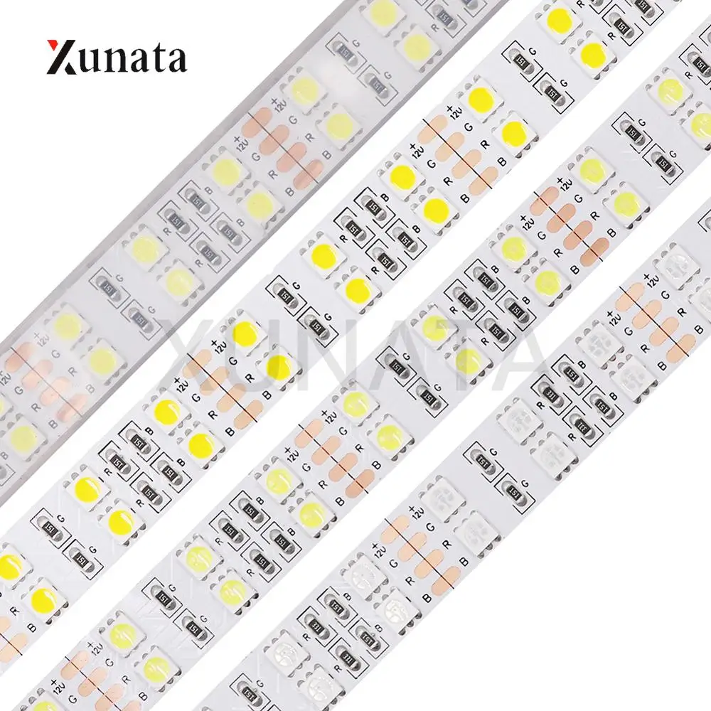 5 м DC 12 В Светодиодная лента SMD5050 120 светодиодный s/m светодиодный водонепроницаемый двухрядный RGB Светодиодная лента гибкая светодиодная лента для украшения дома