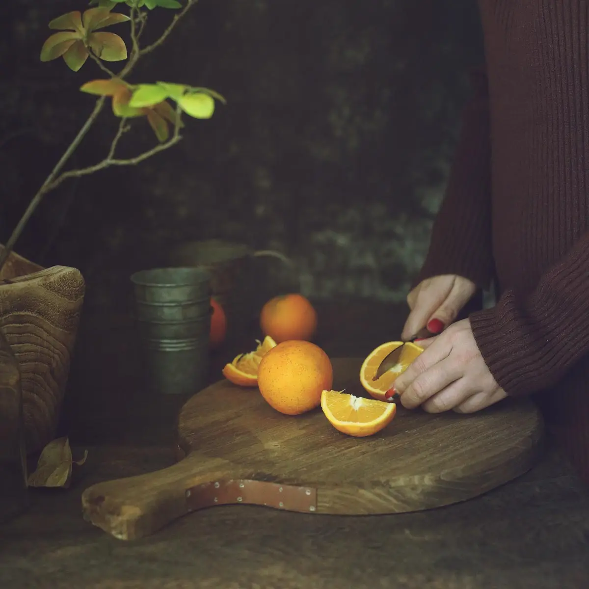 Старая деревянная круглая разделочная доска в стиле ретро украшение для дома