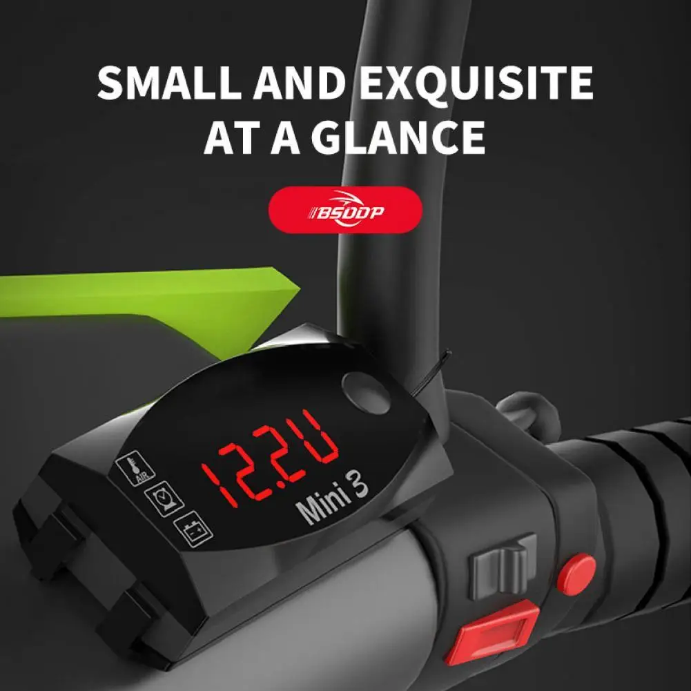 

Electronic Clock Universal 12V Easy to Install Electronic Watch Motorcycle Parts
