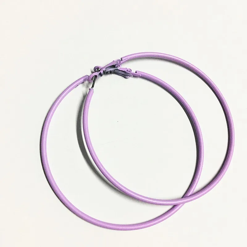 6CM Big Circle Hoop Earrings For Women Korean Yellow Green Colorful Hoop Earring Female Brincos Fashion Jewelry Gifts