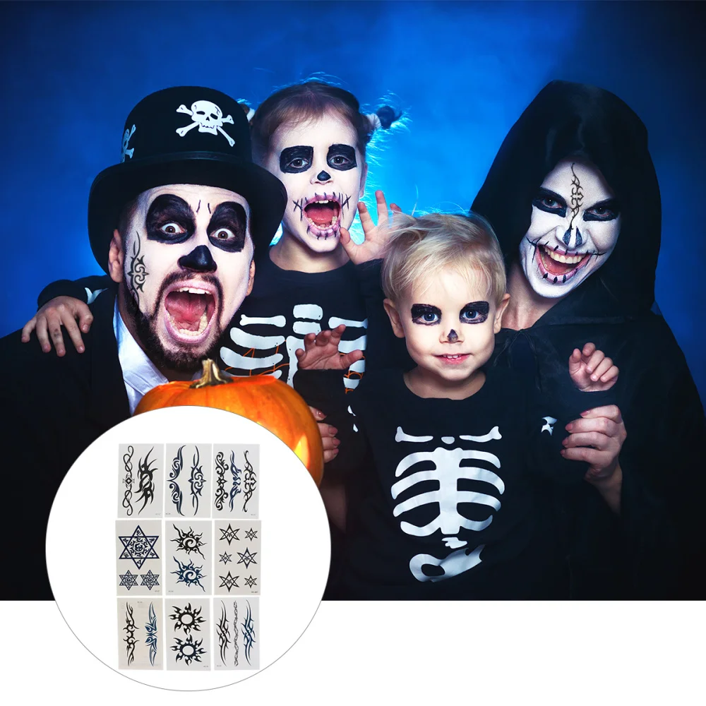 36 шт Хэллоуин татуировки тотем наклейки Высокое качество водонепроницаемый