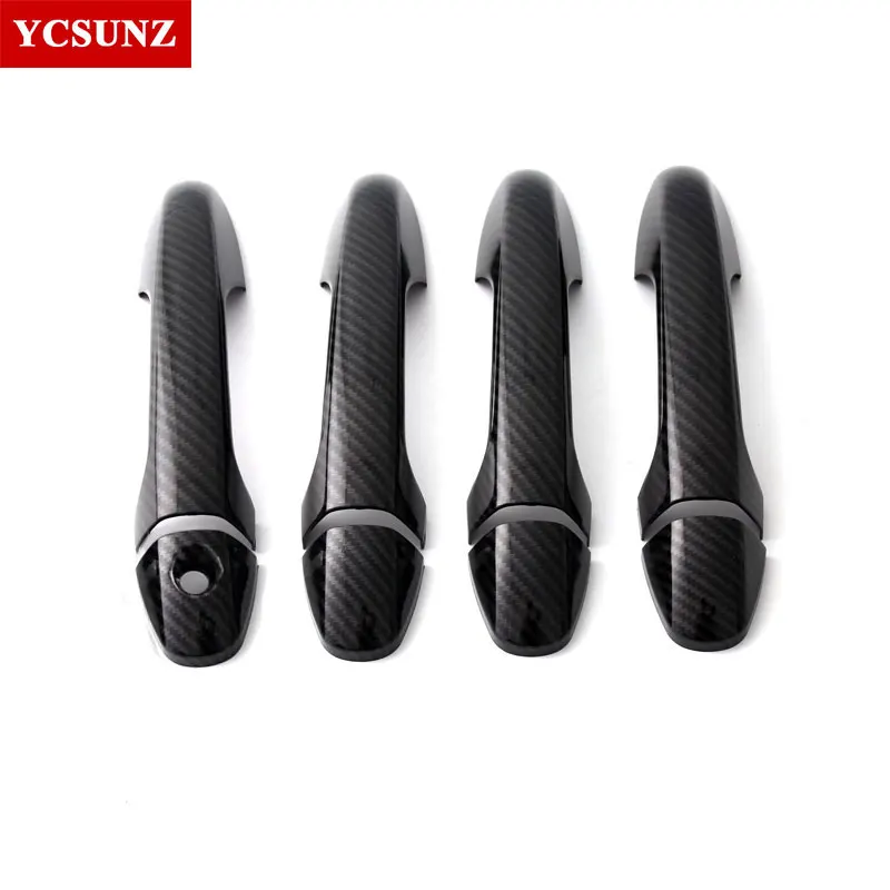 new CARBON FIBER Крышка ручки двери из углеродного волокна для Toyota Hilux Revo Rocco Fortuner Innova Rav4 - Цвет: new CARBON FIBER