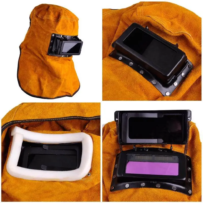 Солнечный авто затемняющий фильтр для объектива сварщик кожаный капюшон