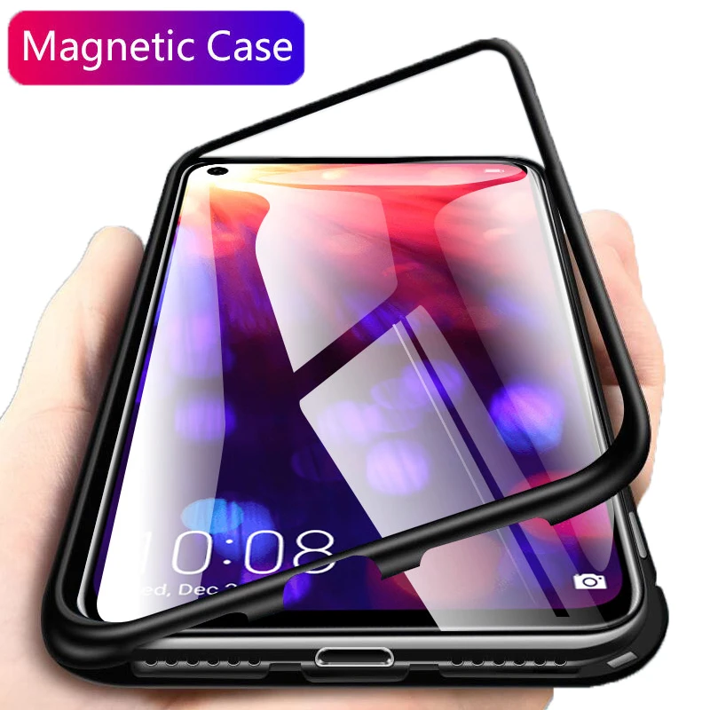 Магнитный металлический чехол для Huawei P30 P20 Lite Mate 20 20X 5G 30 Pro Y5 Y6 Y7 Y9 Prime 2019 P Smart Z