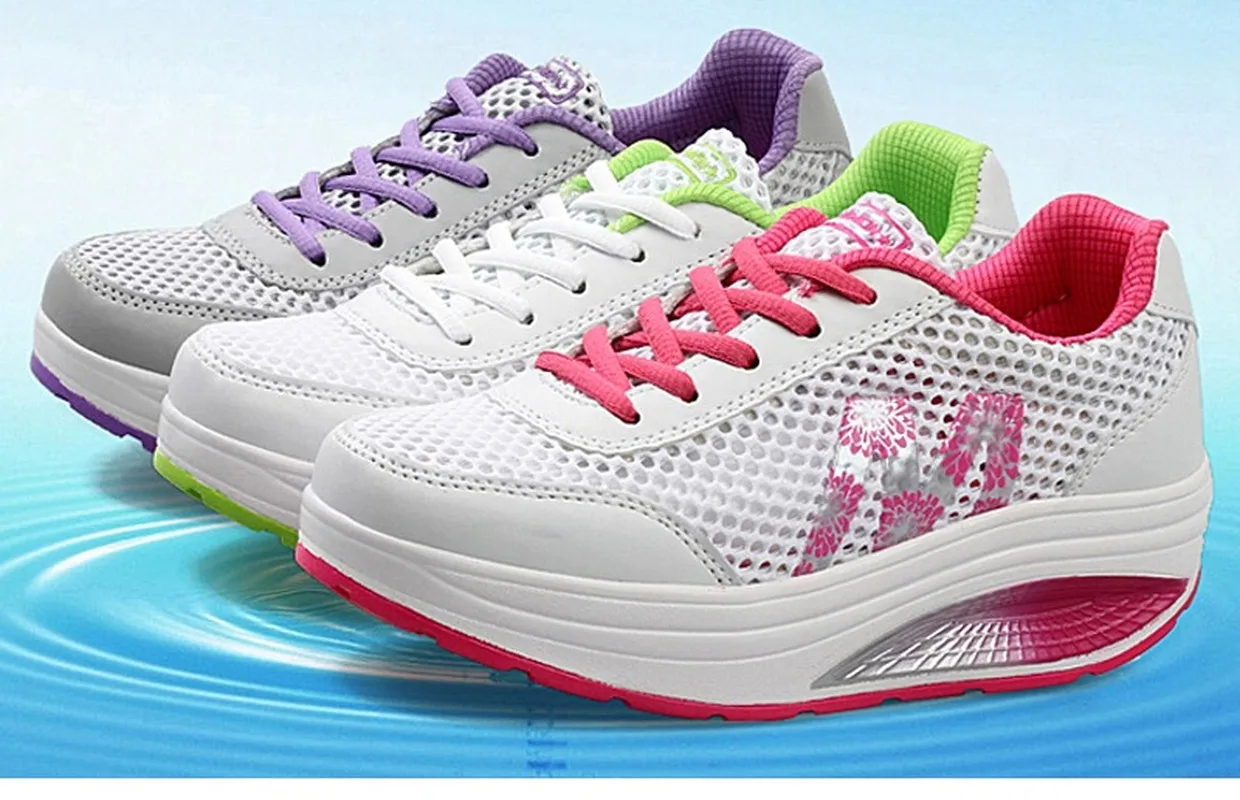 

Women Casual Shoes New Women Height Increasing 2020 Summer Mesh Wedges Sneakers Platform Shoes Footwear Tenis Feminino