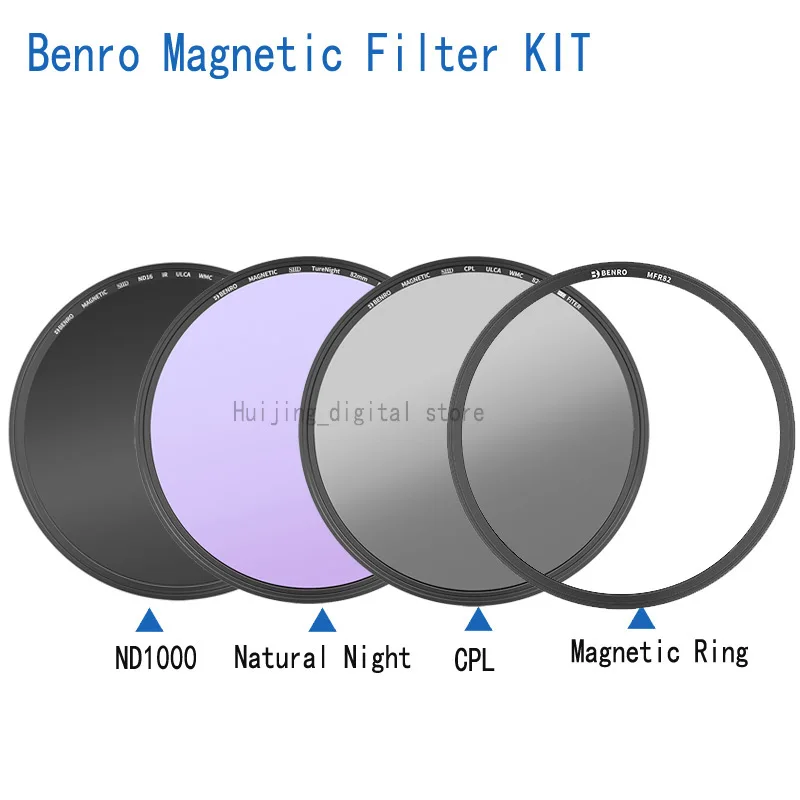 

Benro 82mm Magnetic Circular Filter Kit cpl+ND1000+Magnetic Natural Night Filter+Magnetic ring camera lens filters