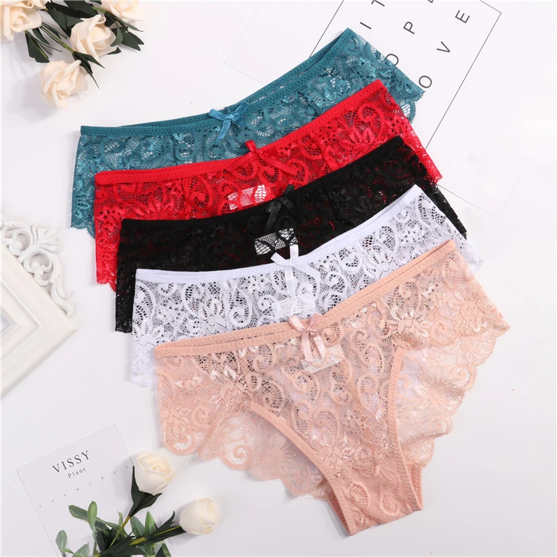 

Plus Size S/XL Fashion High Quality Women's Panties Transparent Underwear Women Lace Soft Briefs Sexy Lingerie Intimates