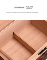 Luxury christmas gift cedar wood Cigar box large capacity double layer vintage moisturizing box cigar cabinet humidor HB-1052