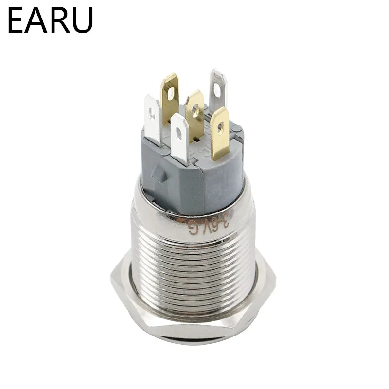 Светодиодный светильник RGB 16 мм 2 цвета мгновенный самосброс фиксации