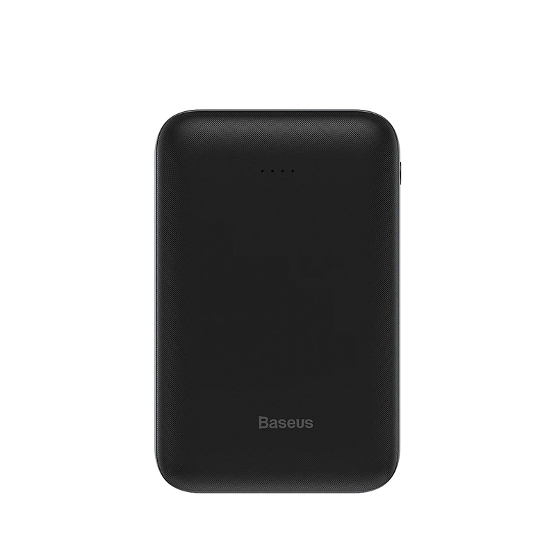 Black Power Bank Baseus Mini, 10000 мА/ч, Дополнительный внешний аккумулятор для Xiaomi, huawei, samsung, iPhone, портативный внешний аккумулятор с двумя usb-портами, зарядное устройство - Цвет: Black Power Bank