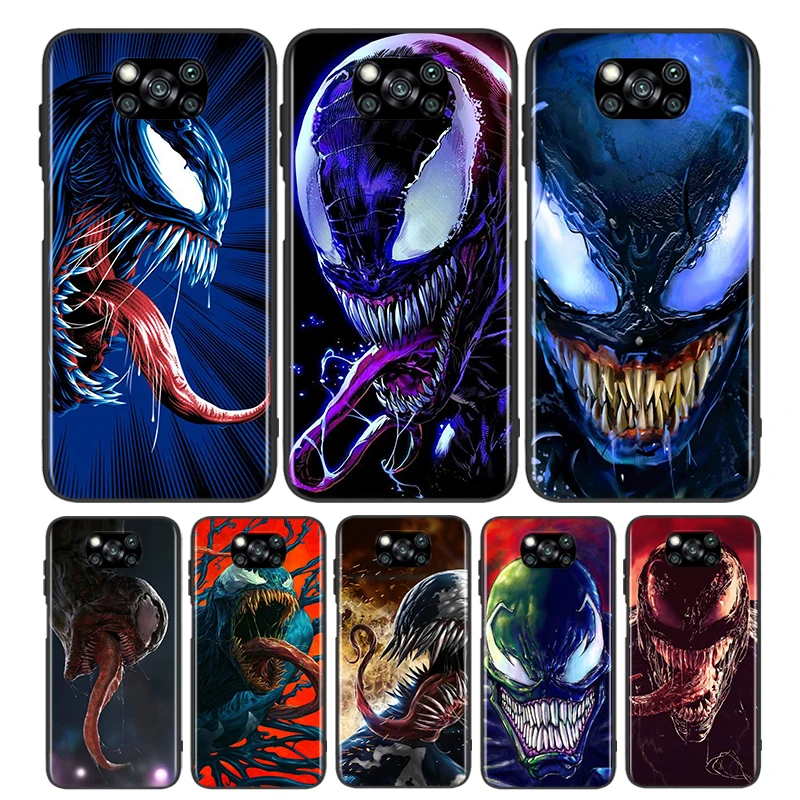 Чехол для телефона с изображением Венома Дэдпула Marvel Xiaomi Poco X3 NFC M3 M2 X2 F3 F2 Pro C3 F1 Mi Play