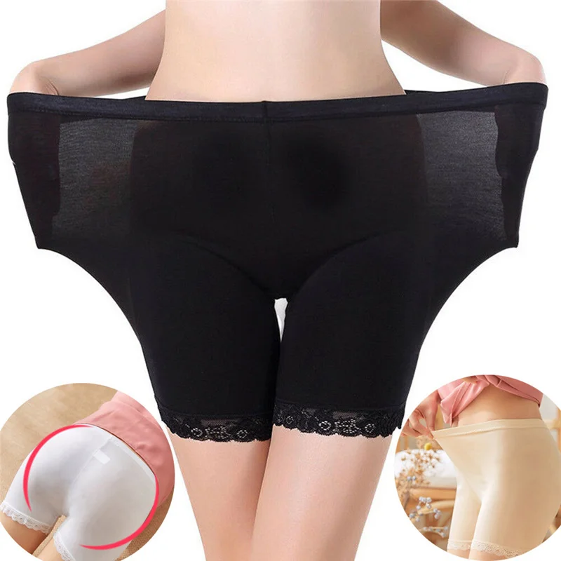 Women Plus Big Size Safety Pants Soft And Comfortable nylon Cotton Material Boxer Shorts With Lace Panties 2020 New | Женская одежда