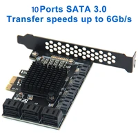 sata pcie 1x adapter 4610 ports pcie x4x8x16 to sata 3 0 6gbps rate riser expansion card sata iii pci express for pc compute