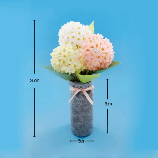 Свадебные цветы Букеты подружки невесты ручной работы фетровый букет Розовый