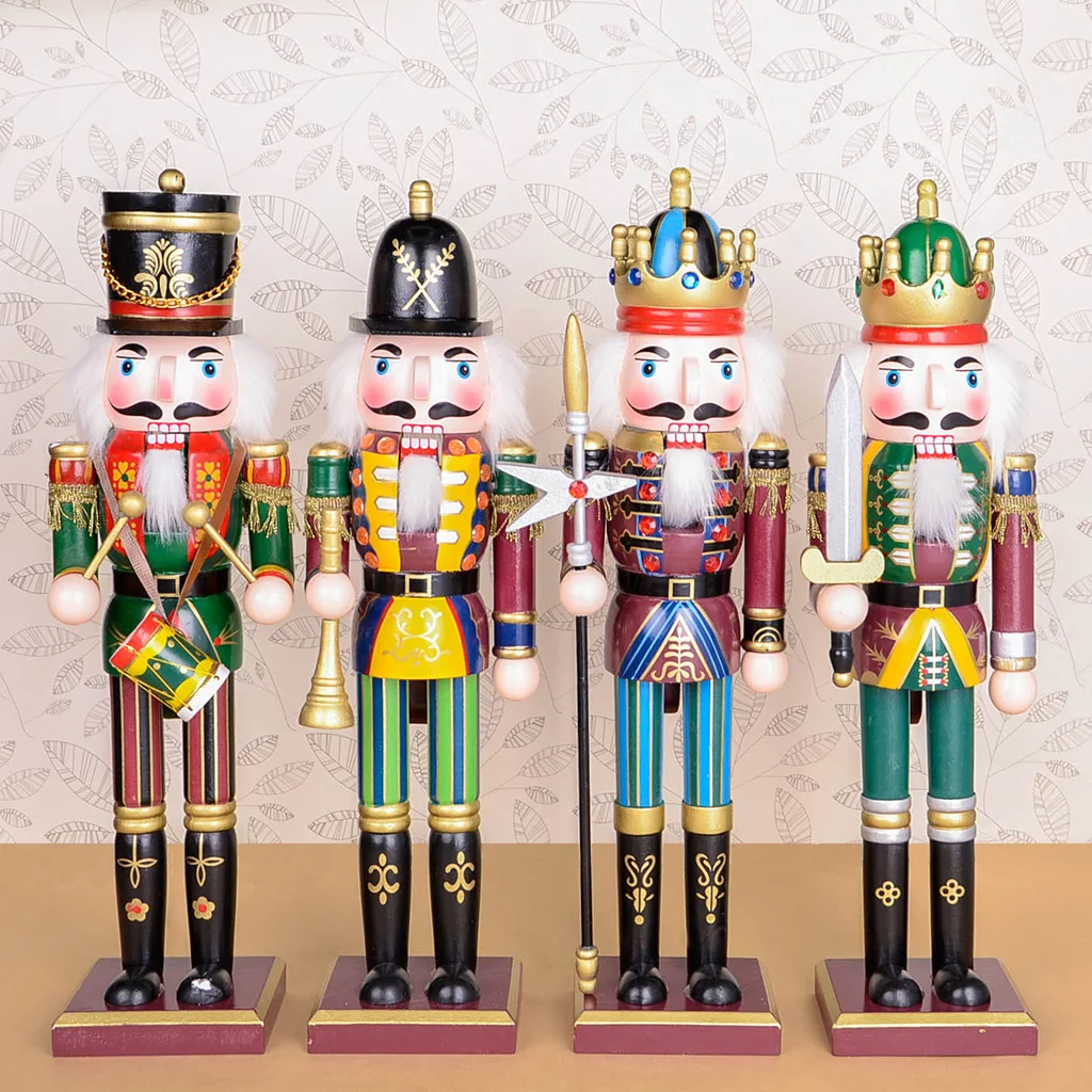 

Деревянный Щелкунчик, фигурки солдата, 30 см, модель марионетки, кукла, домашний декор, модель солдата подарок на день рождения ручной работы