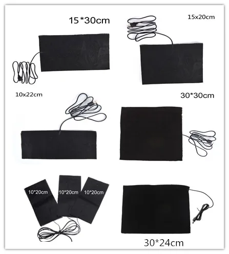 Теплые накладки из углеродного волокна USB Быстронагревающийся нагревательный