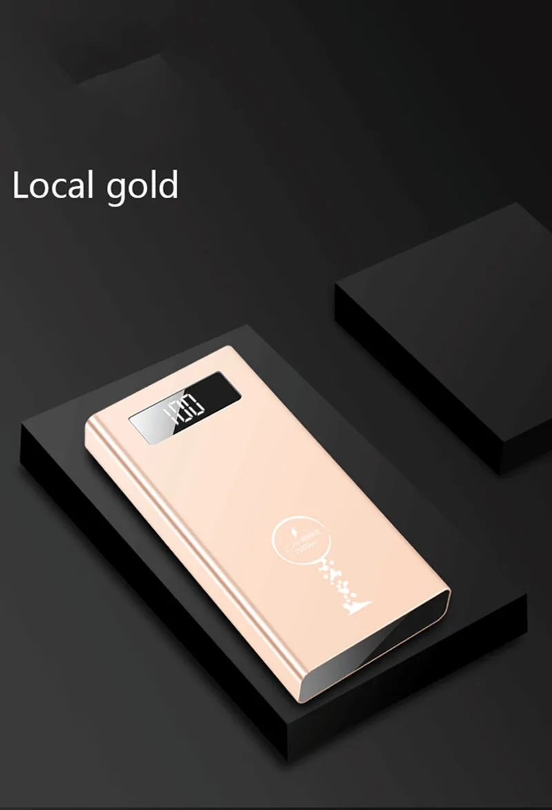 Золотой 20000 мА/ч, Мощность power Bank 5V 4A Vooc быстрое зарядное устройство для мобильного телефона Oneplus 6, 6 комплектов/партия, 5T 5 3T Oppo R17 R15 R11 Vivo зарядки Мощность банка - Цвет: Золотой