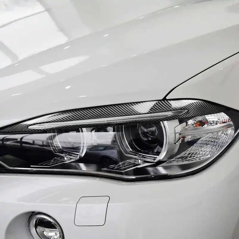 

Fit For BMW X5 F15 2014-2017 Carbon Fiber Headlight Front Eyelid Car Exterior Modification