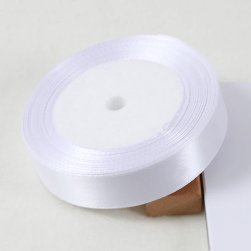 25 ярдов атласная лента 20 мм шелковая односторонняя для свадьбы украшения