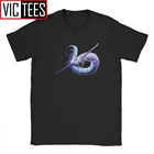 Мужская футболка с привидениями, Leviathan Subnautica, 2020 игры, морской Левиафан, подводная рыба, 100 хлопок, футболка