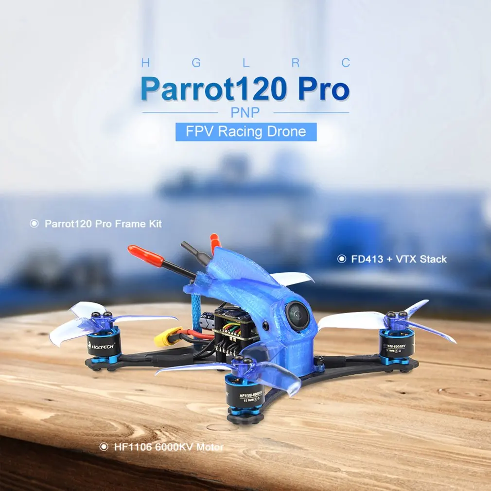 HGLRC Parrot120 Pro PNP 2 5 дюймов зубочистка FPV гоночный Дрон с 6000KV бесщеточный двигатель FD13A