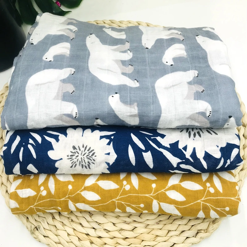 Muslin Baby Blanket 100% Cotton Swaddle Wrap For Newborn Better Soft Babies Blankets Bedding Bath Towel Swaddling 120*110CM