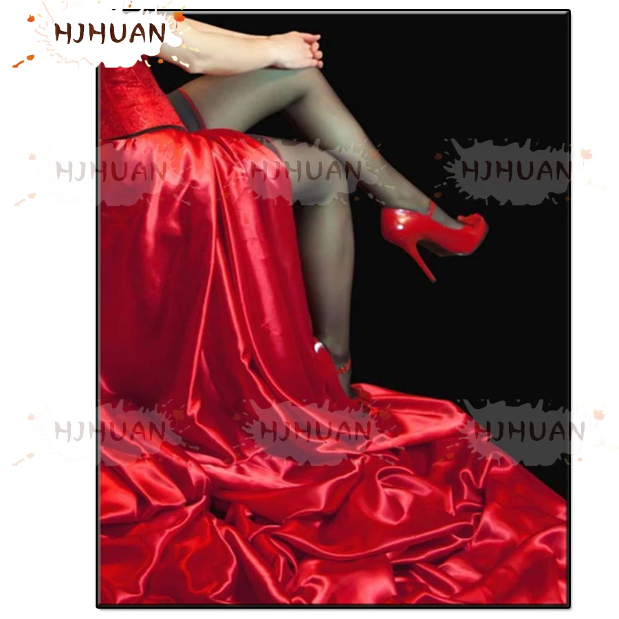 

5D Sexy red girl Diamond Painting Cross Stitch Mosaic Diamond Embroidery Full Square Picture Of Rhinestone Home Decor gift