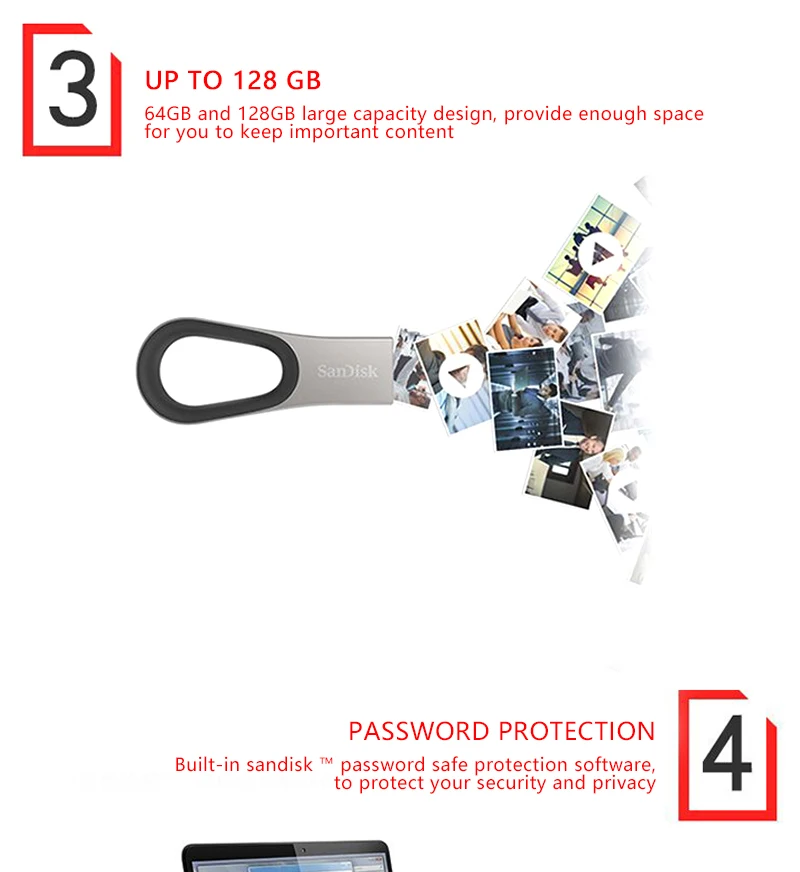 SanDisk USB Flash Drive 64 Гб 128 CZ93 флэш-накопитель USB 3,0 150 МБ/с. флэш-накопитель USB Stick для ноутбука