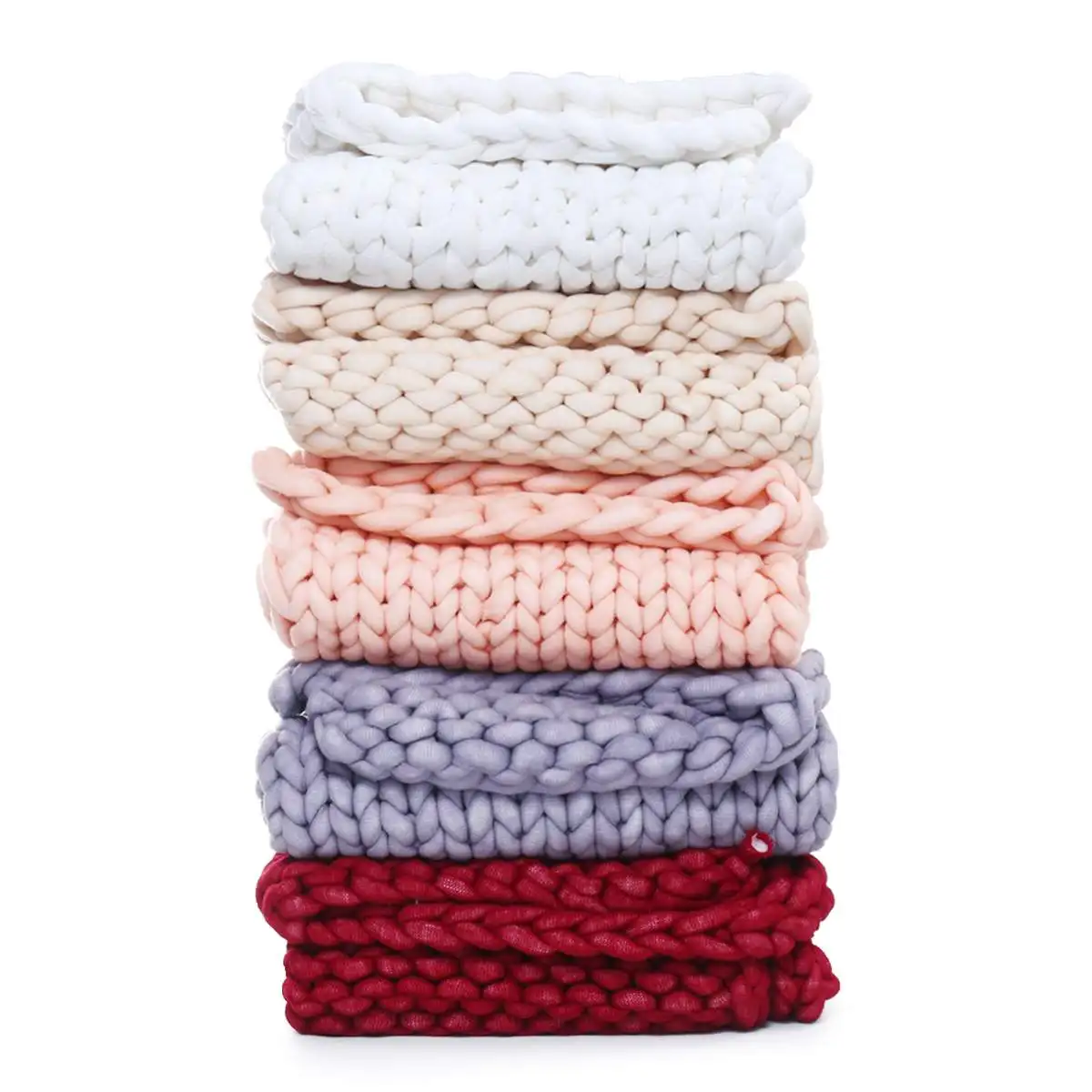 

100x150cm Home Living Soft Thick Line Fleece Blanket Hand Weaving Washable Soft Sofa Knitting Blankets Home Decor Textile