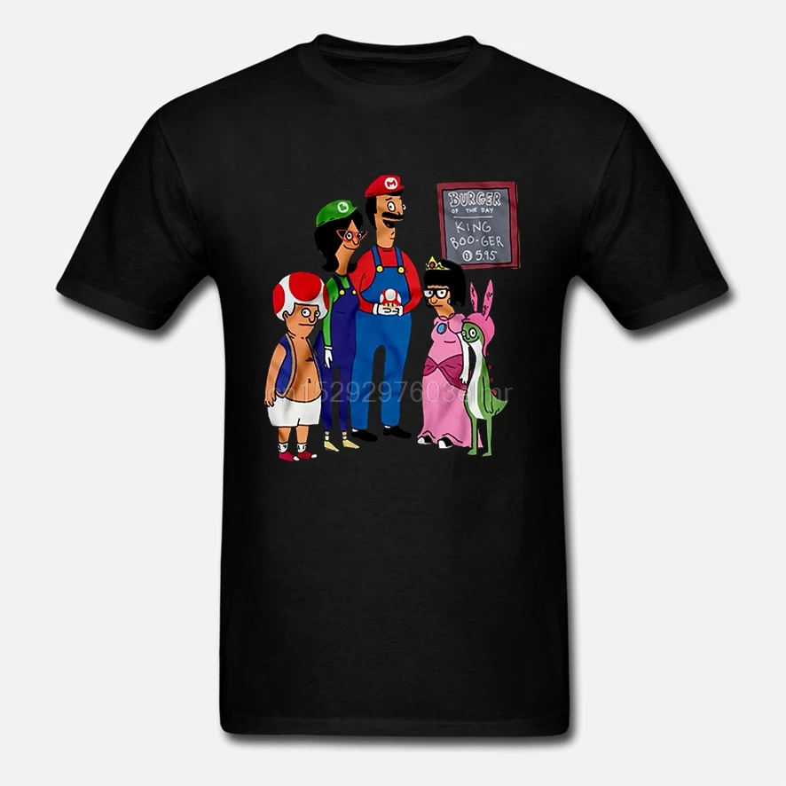 Мужская футболка Bob s Burgers And Mario Mashup женская футболка| |