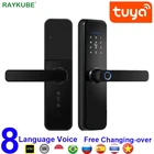 RAYKUBE X5 биометрический отпечаток пальца безопасности Интеллектуальный Tuya смарт WiFi пароль электронный дверной замок, чтобы открыть дверь удаленно