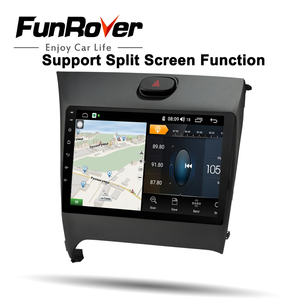Funrover octa core 2 din android 9 0 автомобильный dvd мультимедийный плеер для Kia Cerato K3 2012 2016 радио